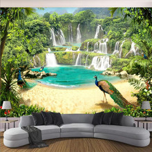 Cascata paisagem fundo parede profissional, produção de mural de fábrica venda por atacado papel de parede mural cartaz de fotos 2024 - compre barato