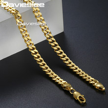 4mm Men's Gold Chain Cuban Link Necklace for Men Women's Gold Filled Jewelry Trendy Gift DLGN32 2024 - buy cheap