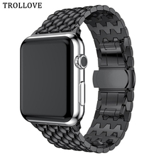 Luxury Stainless Steel Bracelet Band for apple watch Series 1 2 3 4 Band for iwatch 44mm 40mm 38mm Replacement Wrist Strap 42mm 2024 - buy cheap
