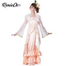 Reneecho-Disfraz de Halloween para niños, vestido de princesa de capa larga para cumpleaños, disfraz de hada del bosque, amor en vivo, Cosplay 2024 - compra barato