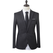Men Slim Fit Business Leisure One Button Formal Two-Piece Suit for Groom Wedding 2024 - buy cheap