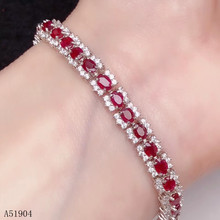 KJJEAXCMY boutique jewelry 925 sterling silver inlaid natural ruby female luxury bracelet support detection 2024 - buy cheap