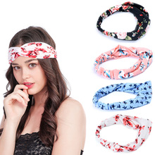 Diadema Vintage de flores para mujer, gomas elásticas para el pelo para Yoga, trotar, pantalones deportivos anchos, accesorios para el cabello florales 2024 - compra barato