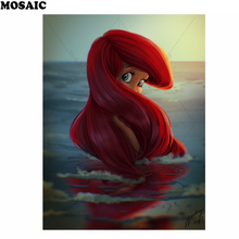 DIY Diamond Painting Mermaid Cross Stitch Home Decor cartoon girls picture Diamond Mosaic Pattern Square Diamond Embroidery D82 2024 - buy cheap