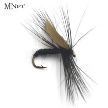 MNFT-señuelo Artificial de pesca, gancho seco para moscas de la trucha, ninfa, color negro, 10 Uds. 2024 - compra barato