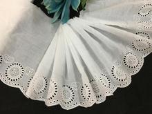 2 Meters 18CM White Cotton Cloth Wide Embroidery Lace Applique Trim Sewing DIY Craft Garment Accessories 2024 - buy cheap