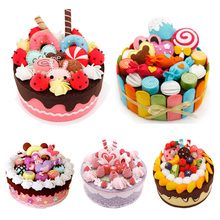 mylb DIY Felt Cloth Birthday Cake Box Handmade Cute Cake Storage Case For Children Birthday Special Gift Felt DIY Package 2024 - buy cheap