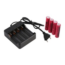 GTF 4pcs 18650 3.7V 9900mAh Li-ion Rechargeable Battery+ EU Smart Indicator Battery Charger 2024 - buy cheap