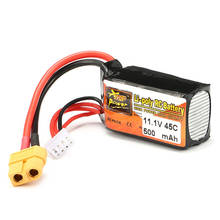 Reachargeable Lipo Battery ZOP Power 11.1V 500mAh 45C 3S Lipo Battery XT60 Plug For RC Model 2024 - buy cheap