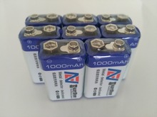 Batería de iones de litio de gran capacidad, detector de batería recargable de juguete, 9V, 1000mAh, 6F22, 8 unids/lote 2024 - compra barato