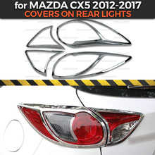 Covers case for Mazda CX 5 2012-2017 on rear lights ABS plastic chrome 1 set / 4 pieces molding decoration car styling tuning 2024 - buy cheap