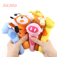 Baby Rattles Cartoon Animal Shaped Hand Bell Ring Soft Plush Cloth Toy Squeaker BB Sounder Doll Gift For Newborn Baby Infant 2024 - buy cheap