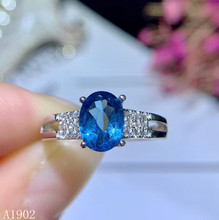 KJJEAXCMY fine jewelry 925 sterling silver inlaid natural blue topaz female ring support test 223 2024 - buy cheap