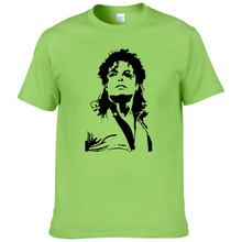 Мужская футболка с короткими рукавами и круглым вырезом, летняя хлопковая Футболка с принтом Майкла Джексона в стиле хип-хоп, #228 2024 - купить недорого