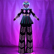 Disfraz de Robot con luz LED, trajes de Robot Kryoman, david guetta, tamaño/color personalizado 2024 - compra barato