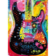 Arte artback mosaico em cores quadradas para violão 5d, pintura de diamante, mosaico totalmente quadrado, arte decorativa com bordado 2024 - compre barato