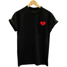 Skuggnas-camisetas con bolsillo de corazón roto, camiseta estética Tumblr, Tops informales de verano, ropa Tumblr, camisetas de estética 2024 - compra barato