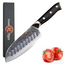 Японский кухонный нож Santoku vg10, 5-Дюймовый Нож из дамасской стали, 67 слоев, высокоуглеродистая Нержавеющая сталь, острые кухонные инструменты шеф-повара 2024 - купить недорого