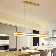 Luminária pendente de madeira em led, lustre moderno para decoração de interiores sala de estar, quarto, design criativo 2024 - compre barato