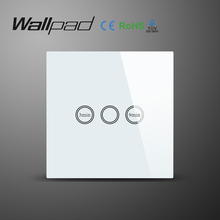 2020 Hot Wallpad White Luxury Galss Panel EU UK Glass Corridor Touch Delay Sensor Switch Wall Light Switch Delay Time 2024 - buy cheap