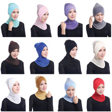 New Under Scarf Hat Cap Bone Bonnet Hijab Islamic Head Wear Full Cover Neck Muslim Under Scarf Hijab Cap for Women 2024 - buy cheap