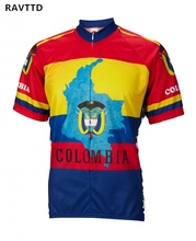2018 Colômbia Equipe Poliéster Respirável Ciclismo Jersey Bicicleta Ciclismo Roupas Quick-Dry Clothes Bicicleta Ropa de Ciclismo Maillot Ciclismo 2024 - compre barato