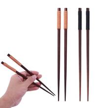 1Pair Handmade Natural Wood Chopsticks Kitchen Tableware Japanese Korean Reusable Chopsticks Chinese Set Gifts 2024 - buy cheap