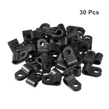 uxcell 30Pcs/lot Nylon UC-0.5 R-Type Cable Clamp Organizer Cord Clips for Wire Management Fit 4.8mm Cable Dia Black 2024 - buy cheap