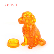 Детские игрушки DIY 3D Хрустальная головоломка милый щенок собака головоломка дети интеллектуальные собранные Обучающие игрушки-пазлы для детей [ 2024 - купить недорого