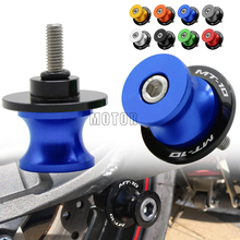 6mm para yamaha MT-10 mt10 mt 10 cnc da motocicleta traseira swingarm sliders carretéis suporte paddock parafusos braço oscilante proteger quadro deslizante 2024 - compre barato