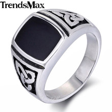 Trendsmax 316L браслет из нержавеющей стали кольцо для мужчин винтаж узел мужские ювелирные изделия HR263 2024 - купить недорого