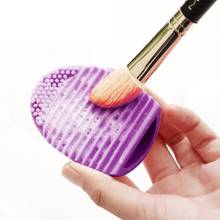 Силиконовая Очищающая Косметическая щетка для макияжа, очищающая кисть для основы, Очищающий Инструмент для макияжа, Очищающий скруббер, щетка для мытья 2024 - купить недорого