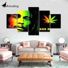 Decorative Painting 5 Piece HD Printed bob marley music Painting Canvas Print Room Decor Poster Picture Canvas Art 2024 - buy cheap