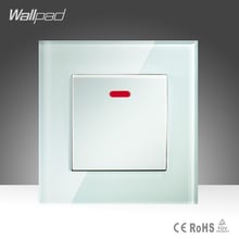 20A Switch Wallpad White Tempered Glass 1 Gang  20A Water Heater Geyser Wall Switch With Led Light Free Shipping 2024 - buy cheap