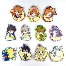 11pcs/lot Card Captor/SAKU/KINOMOTO SAKURA/DAIDOUJI TOMOYO Japanese anime figure RUBBER mobile phone charm/key chain/strap 2024 - buy cheap