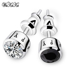 Wukaka Fashion Personality Stud Earring For Boy Men Round 2021 Men Jewelry For Drop Shipping Wholesale price 2024 - buy cheap