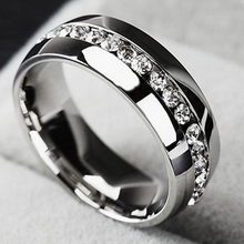 Anillo de boda de acero inoxidable para hombre y mujer, banda de compromiso de titanio 2024 - compra barato
