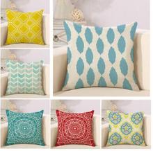 45x45cm geometric pritned cushion cover pillowcase sofa vintage lumbar pillow cover for backrest home decor 2024 - buy cheap