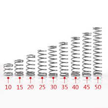 10 Uds. Muelles de presión de RESORTE DE COMPRESIÓN de acero inoxidable de diámetro de alambre de 0,5mm 9mm 10mm 12mm OD 10mm-50mm de longitud de alta calidad 2024 - compra barato