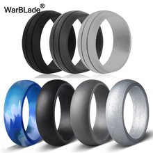 WBL 7pcs/set 6-12 Size Hypoallergenic Crossfit Flexible Rubber Rings 8mmSilicone Finger Ring For Men Women Wedding Jewelry Gift 2024 - buy cheap