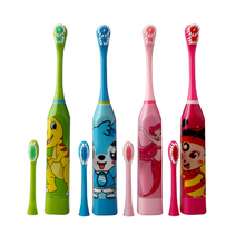 Children Kid Battery Operated Toothbrush Pattern Double-sided Tooth Brush Heads Teeth Clean Oral Care Tools With 2 Replace Heads 2024 - buy cheap