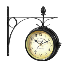 European-style Double-sided Wall Clock Creative Classic Clocks Monochrome 2024 - buy cheap