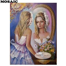 MOSAIC Diy 5D Diamond Painting Cross Stitch, mirror of beauty Full Square Diamond Mosaic Kits Home Decor Diamond Embroidery B180 2024 - buy cheap
