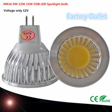 10 шт. Супер предложение MR16 COB 9 Вт 12 Вт 15 Вт Светодиодная лампа mr16 12 В, теплый белый/чистый/холодный белый LED освещение 2024 - купить недорого