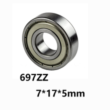 3pcs/lot 697ZZ Deep Groove Ball Bearing Miniature Mini Bearing  697-ZZ 697ZZ 7*17*5mm 7*17*5 High Quality 52100 Chrome Steel 2024 - buy cheap