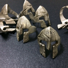 4 Color Spartan Hero Helmet Mask Rings for Men Punk Biker Helmet Jewelry Antique Rock Men Sparta Rings Party Gift 2024 - buy cheap