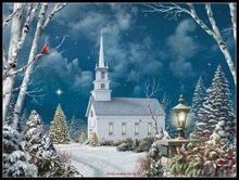 Chapel in Snow - Counted Cross Stitch Kits - Handmade Needlework For Embroidery 14 ct Cross Stitch Sets DMC Color 2024 - buy cheap