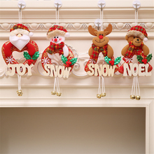 Eva2king Christmas Plush Pendant With  Wooden Letter Wall Stuffed Kids Adults Toys For Home Decoration Baby Girl Boys Room Decor 2024 - buy cheap