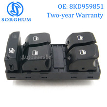 Novo sorghum 8kd959851 8k0959851d botão do painel interruptor de controle da janela energia mestre elétrica para audi a4 b8 a5 q5 2007-2012 2024 - compre barato