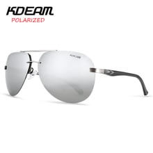 Kdeam metal piloto óculos de sol dos homens polarizado luxo feminino espelho lente eyewear ao ar livre 5 cores uv400 com caso kd143 2024 - compre barato